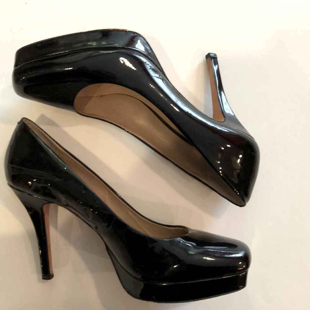 Patent leather pumps